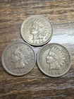 1904-1905-1906 Very Fine To Extra Fine Indian Head Penny Cent Set