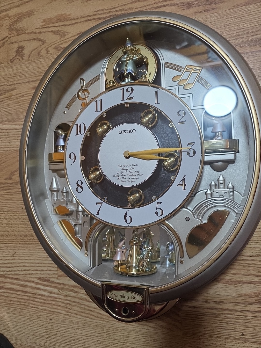 Seiko Melodies In Motion Charming Bell Clock QXM109SRH Colle