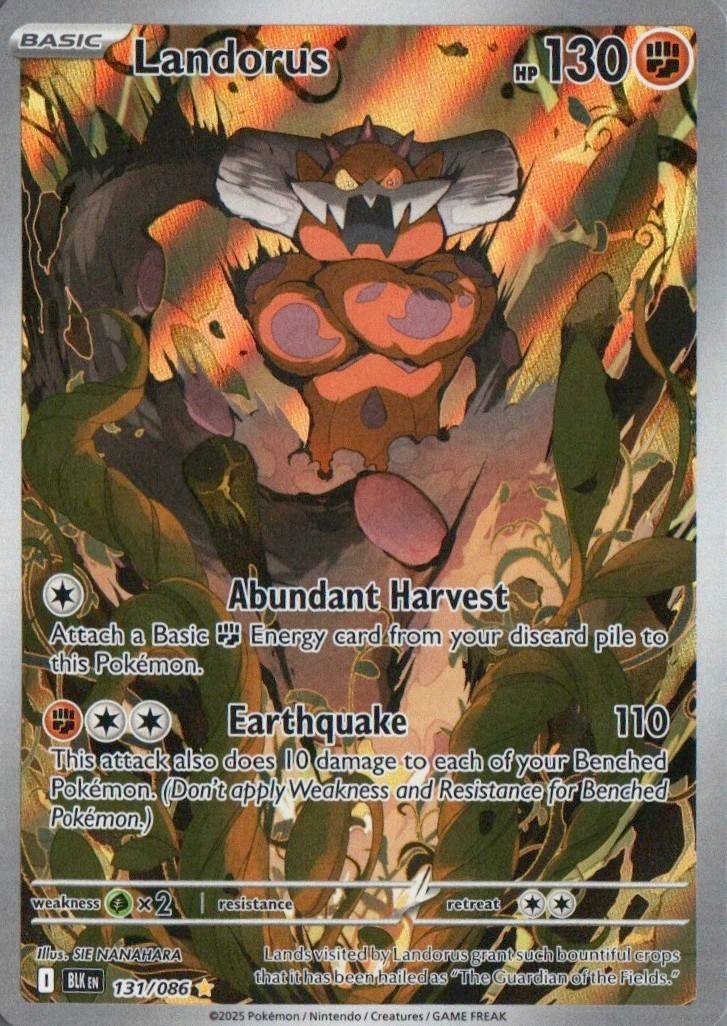 Landorus Holofoil SV: Black Bolt - 131/086 Pokemon Card NM