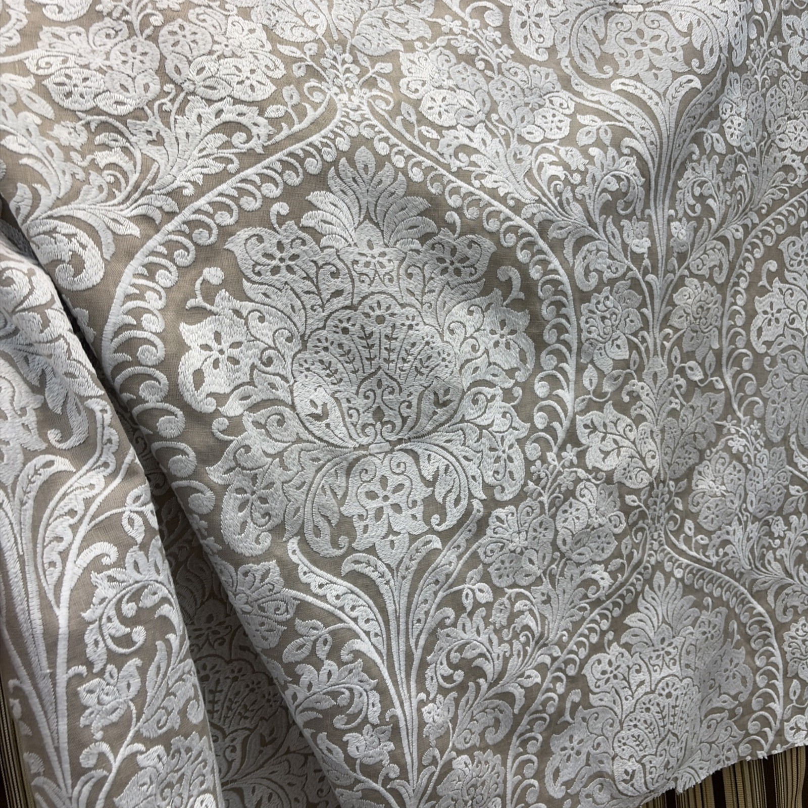 Coraggio Luscious Heavy Embroidered Linen 10 Yards