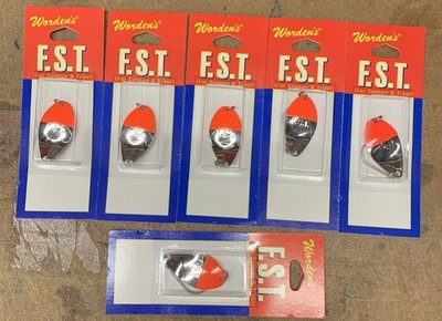 6PC Worden's Yakima F.S.T. For Salmon Trout Red Silver Size 1