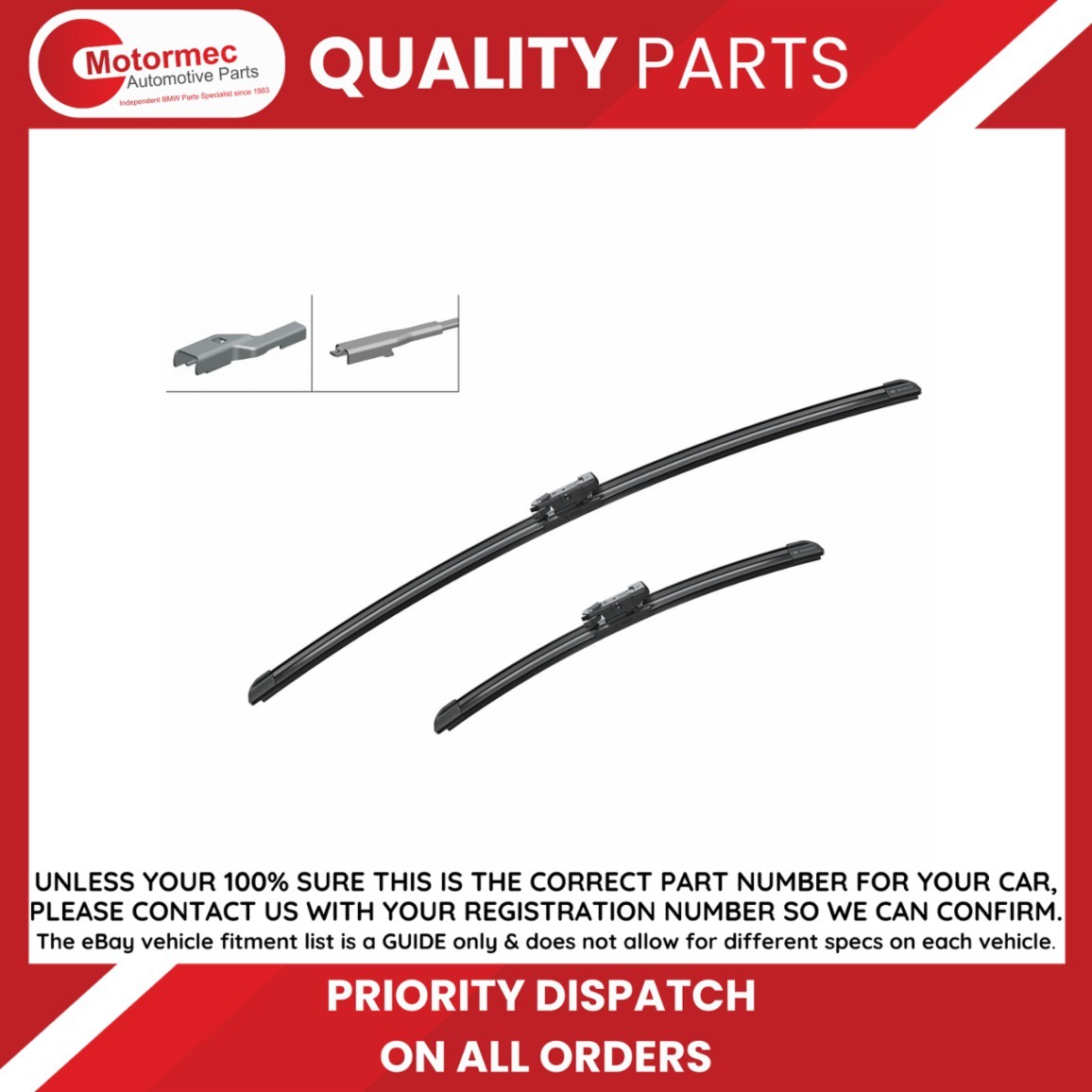 B&Q - Aerotwin Multiclip Flat Wiper Blade Set 26" 650mm & 15" 380mm Am246S X2 - Image 68