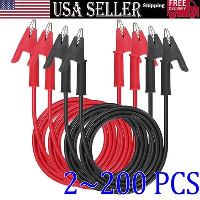 Alligator Clips Electrical Multimeter Test Leads 1500V/15A Jumper Wires Set Lot