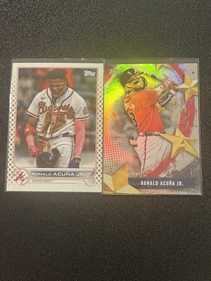 Topps Ronald Acuña Jr. Atlanta Braves Stars of MLB Card Lot 2023 - 2 Cards