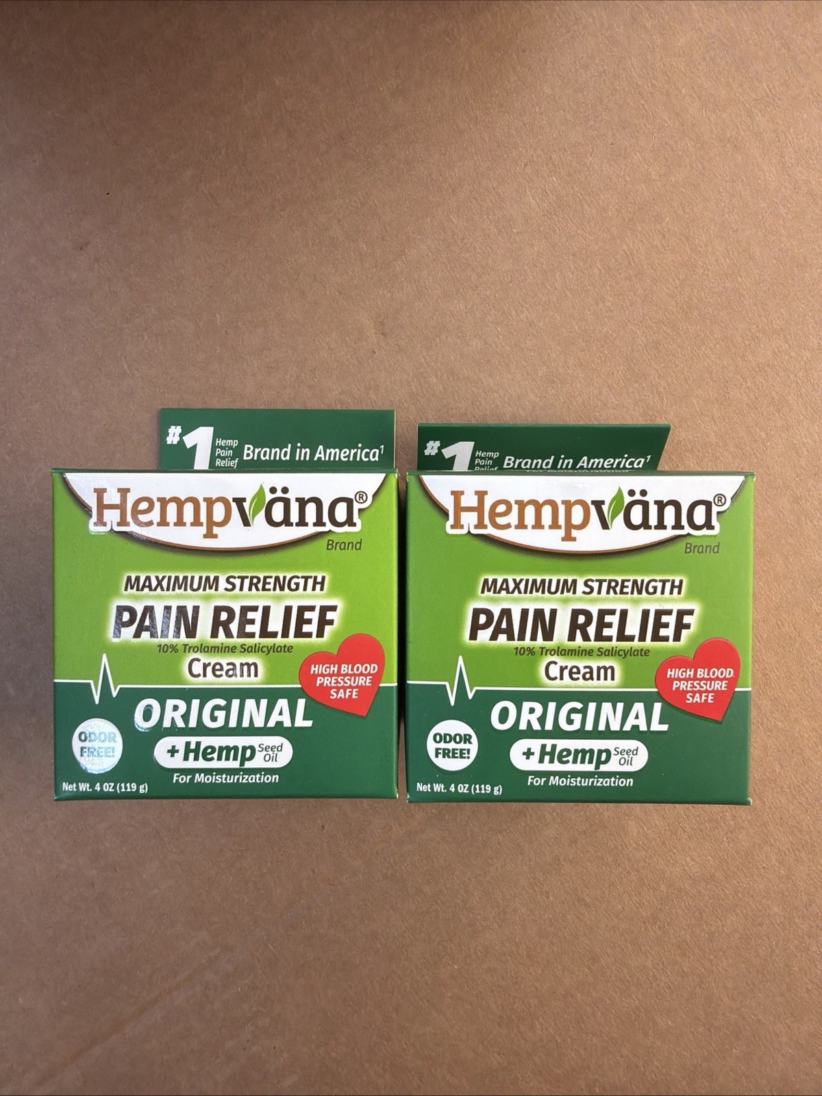 2 Boxes Hempvana Gold Pain Relief Cream - 119 g