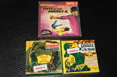 Vintage Super 8mm Movies Reels - Godzilla VS The Thing, Ghidrah and Kung Fu