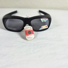 Polarized Fit Over Sunglasses Black Frame Smoke Lens Glare Blocking Fitover Wear