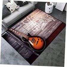 Burning Guitar Music Movie Pattern Area Rugs Music Lover Carpet Guitar-7