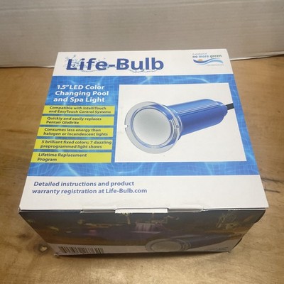 1.5 Inch Pool Light for Inground Pool with 100 Foot Cord - Life-Bulb