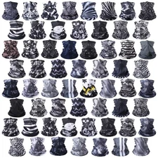 Didaey 60 Pcs Neck Gaiter Bulk for Men Women Balaclava Face Mask Coverings Se...