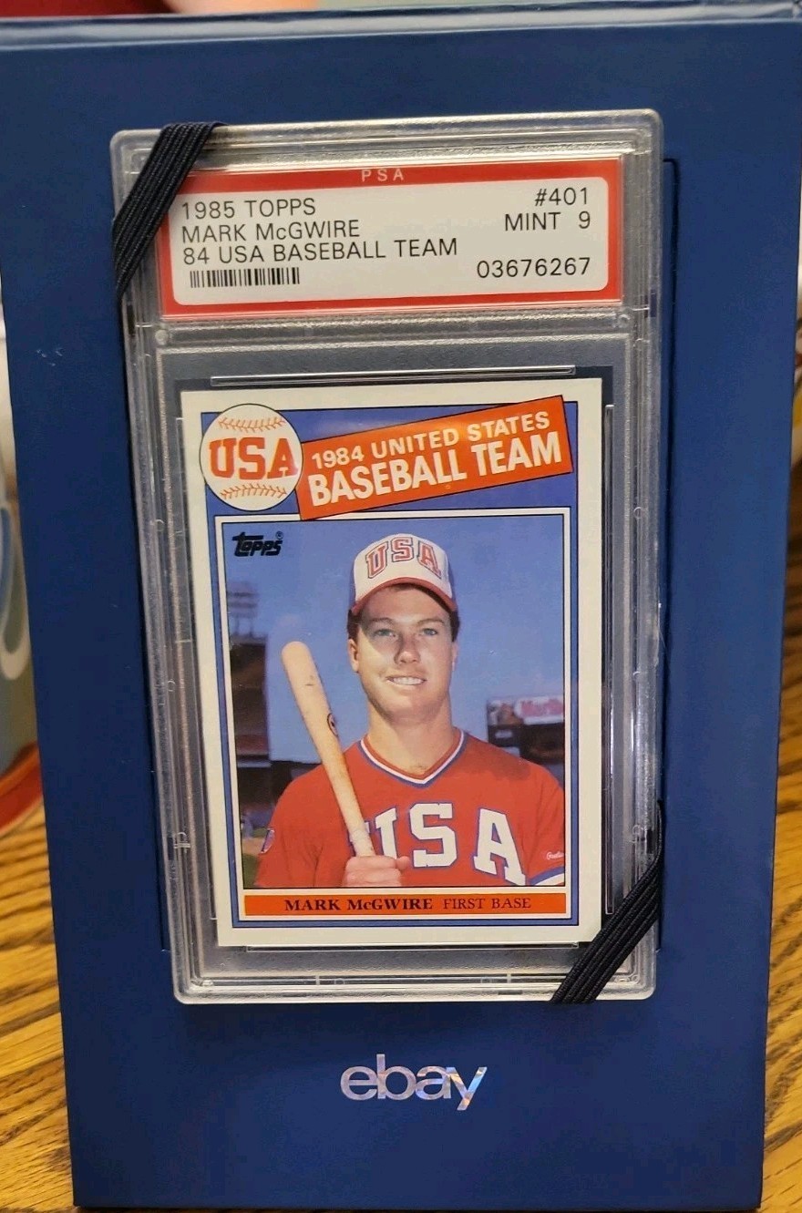 1985 Topps Mark McGwire #401 (RC) PSA9 Mint 84 USA view 10