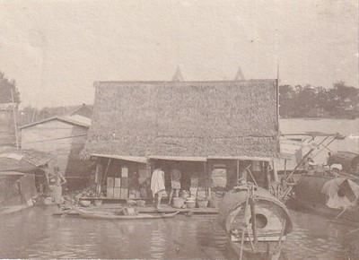 Robert Lenz (1864-1939) - Siam Thailand Merchant House Houseboat - 1900/10