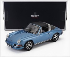 Norev 187646 Porsche - 911S 2.4 Targa 1973 - Blue Met - 1/18
