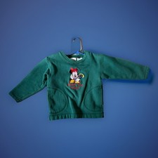 Vintage Disney Store Girls Sweatshirt School Girl Minnie Green Size 5/6