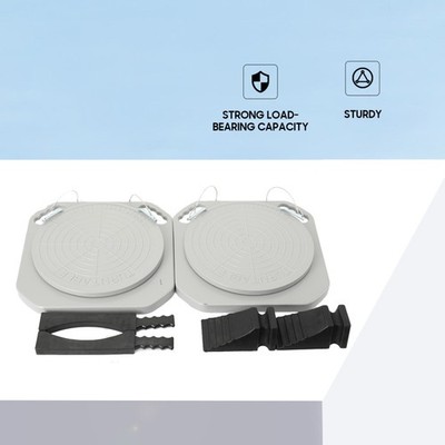 2pcs Car Front End Wheel Alignment Turntable Turn Plates Tool &Transition Block