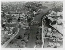 1966 Press Photo Air View of Nuclear Power Plant in Piqua, Ohio - hpa31280