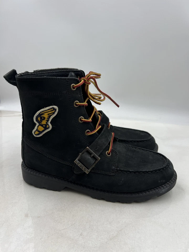 Botas Polo Ralph Lauren Juveniles Talla 6 Ranger II P-Wing Parche Sin usar, en caja, Puntera con cordones Foto 4 de 4