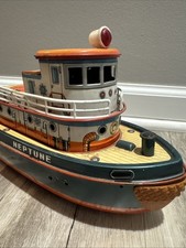 Vintage Tin Toy Tugboat Neptune Replacement Parts Repair Trade Mark Modern Toys