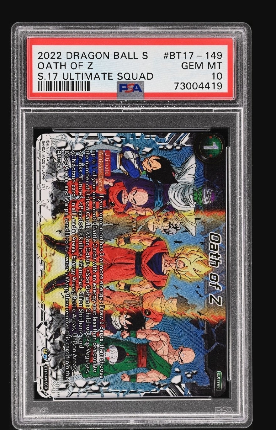 2022 Dragon Ball Super Card Game S 17 Ultimate Squad Oath Of Z PSA 10 #BT17-149