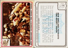 1976 Fleer Team Action Stickers #18 The Rugby Touch New England Patriots