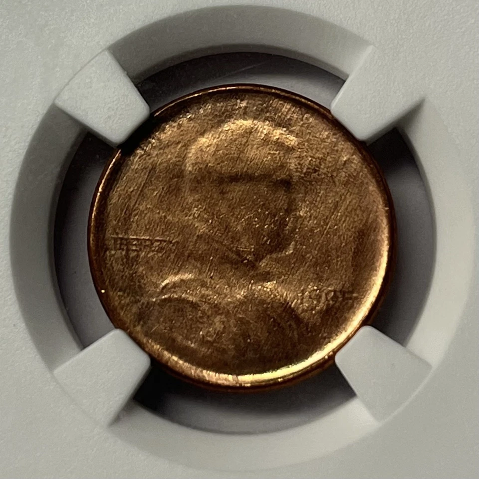 1995 1C OBVERSE STRUCK THRU CAPPED DIE MINT ERROR MS 65 RD NGC - Image 3 of 4