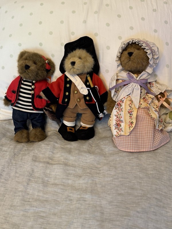 Boyds Plush Bear Lot of 3 Benjamin & Abigail Limited Edition w/ Clothing 5-10in