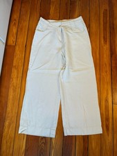 Vintage Button  s Women  s Beige Linen Pants, Size Medium