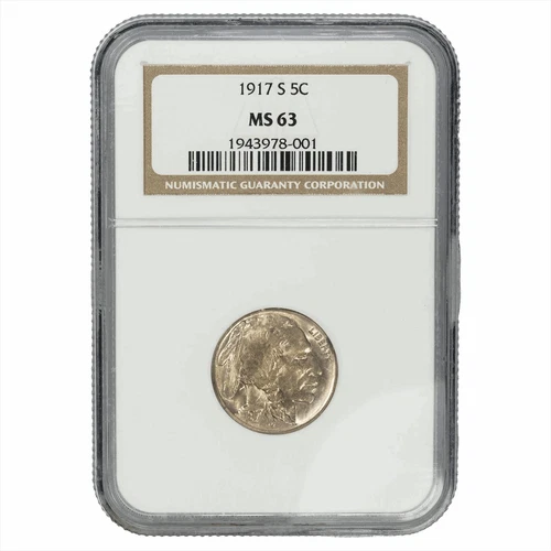 1917-S Buffalo Nickel 5C NGC MS 63