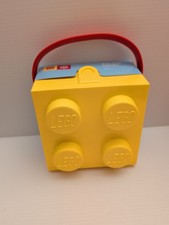LEGO Storage Box Yellow Brick with Red Handle