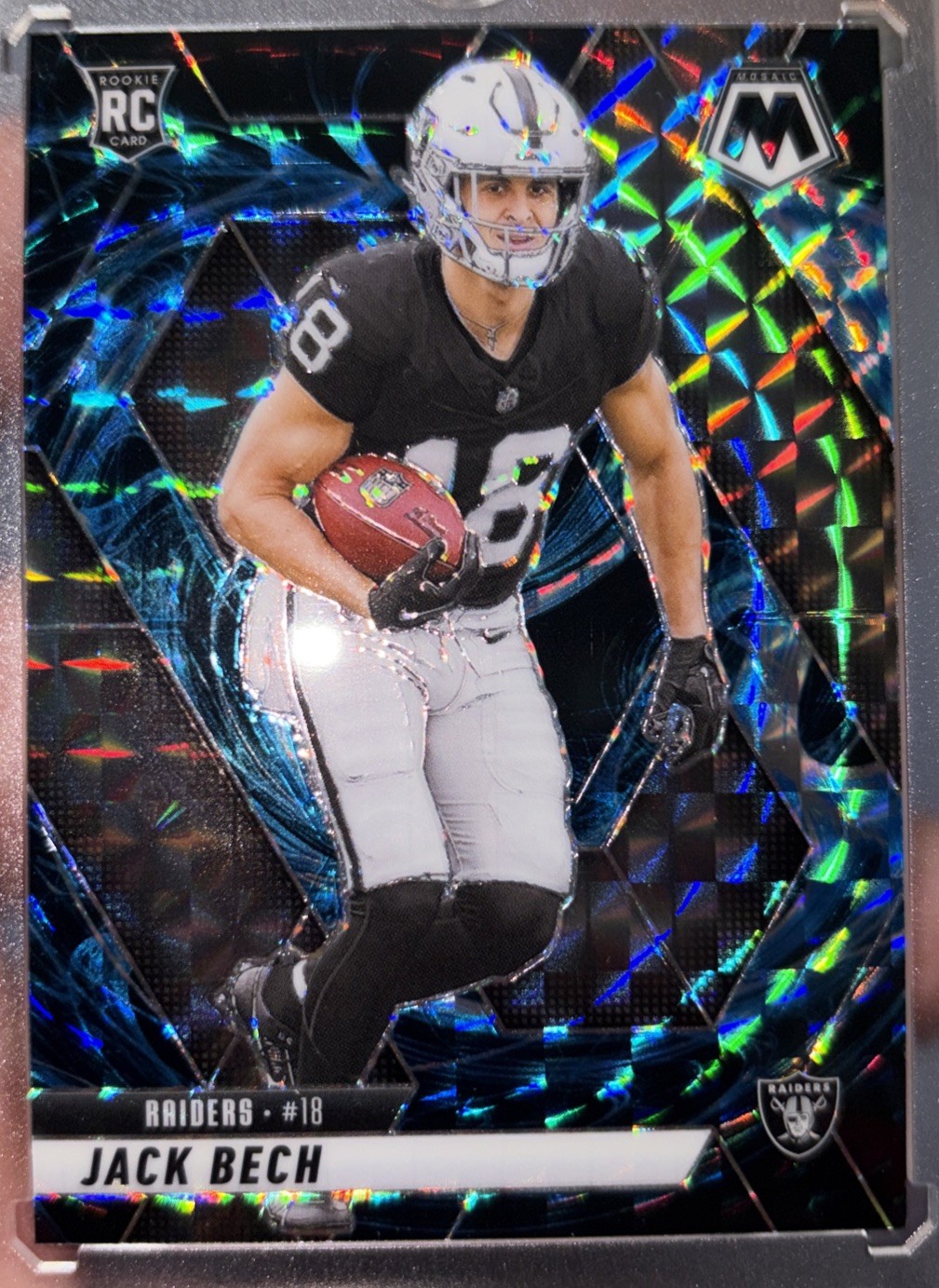 2025 Panini Mosaic Jack Bech Genesis Case Hit SSP RC #349 - Raiders!!