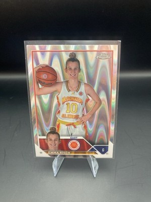 Emma Risch 2023 Topps Chrome McDonald s All American RayWave Refractor ND #82