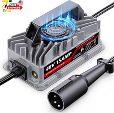 48V 15A Golf Cart Battery Charger for Club Car Precedent  DS - 3-Pin round Plug