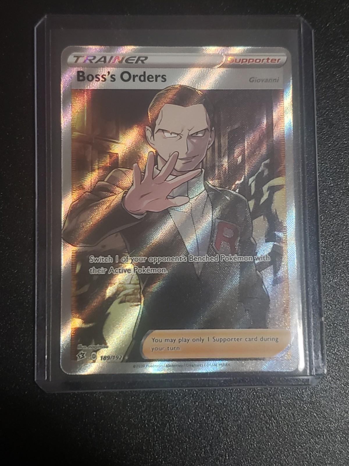 Pokémon Boss's Orders 189/192 Full Art Trainer Rebel Clash NM/M Condition