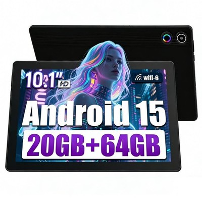 Tablet 10.1 inch Android 15 Tablet 20+64GB ROM Octa Core 1280×800 IPS WIFI HD