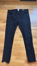 Hiroshi Kato jeans “The Needle” Black Raw Skinny Waist 34 Made In The USA
