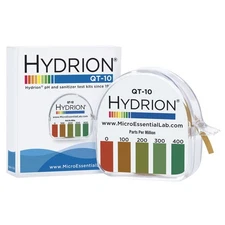 Micro Essential Laboratory QT-10 Plastic Hydrion Low Range Quat Check Test Paper