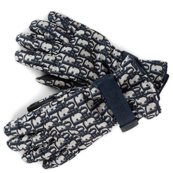 73251 Auth Christian Dior Navy Beige 2021 DIORALPS OBLIQUE SKI Handschuhe
