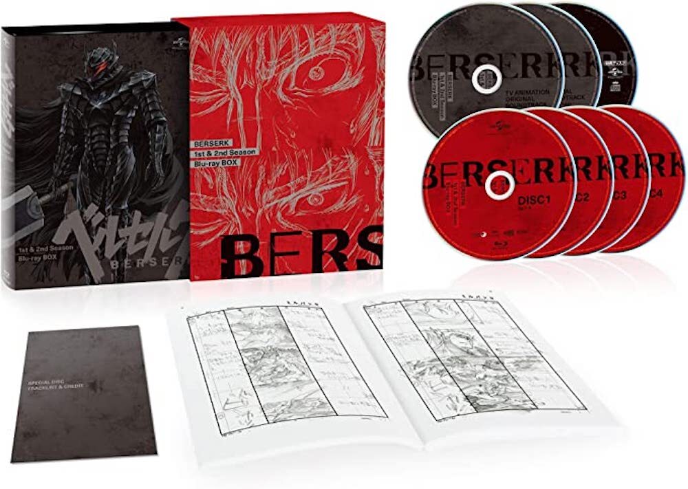 BERSERK 1st&2nd SEASON BD BOX Hiroaki Iwanaga, Shin Itagaki 4BDs+ 