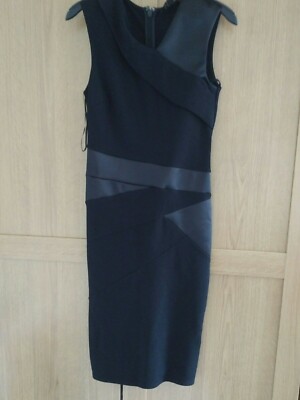 lipsy two tone pleated bodycon dress BNWT Black Satin - size 10 Audrey Hepburn's Little Black intellectual elite Achieve understated elegance with Size:36M