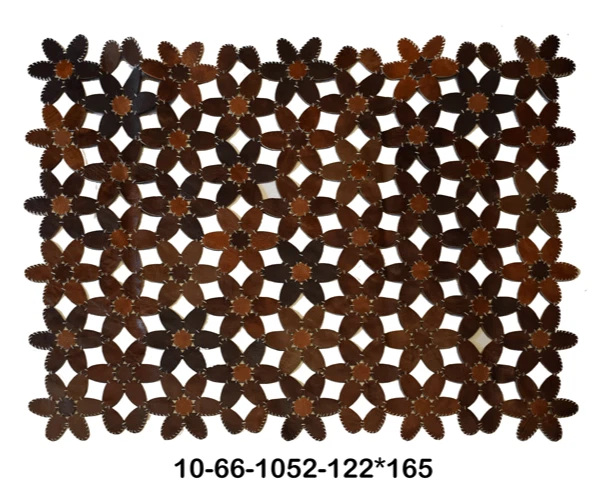 Modern floor rugs patchwork cow leather rug Bohemian new rugs 10-66 - Image 3 of 4