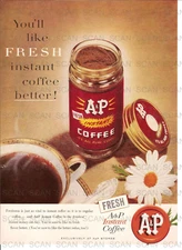 1957 A&P Instant Coffee Vintage Magazine Ad