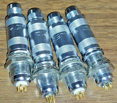 1 x Lemo / Lemosa Stecker + Buchse Grösse 0,  4 polig ; Swiss Made *TOP*