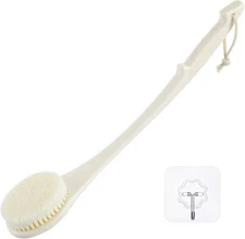 Exfoliating Shower Brush Bath Body Brush Never Mold Back Brush Long Handle for