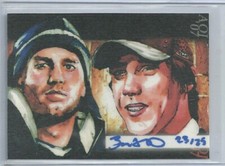 RARE 2007 Tom Brady & Brady Quinn AOJ Lithocard Limited 23/25 Patriots Browns