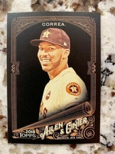2018 TOPPS ALLEN GINTER X BASEBALL BASE CARD HOUSTON ASTROS CARLOS CORREA #30