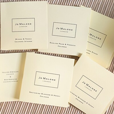 JO MALONE CHOOSE SAMPLE FRANGIPANI CYPRESS MYRRH VELVET ROSE OUD HIBISCUS SAGE