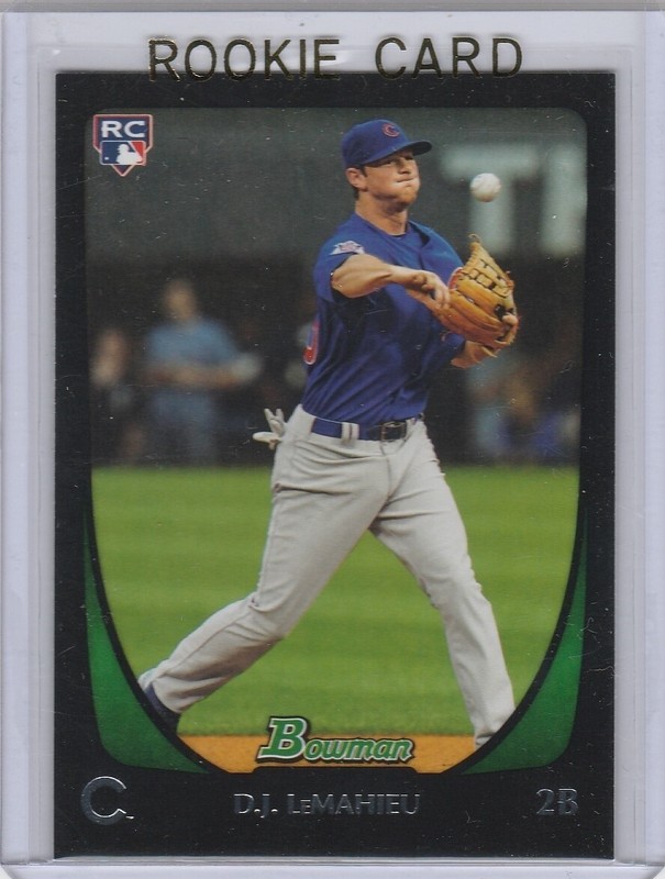 D.J. LeMAHIEU ROOKIE CARD 2011 Bowman BASEBALL RC Cubs Rox DJ New York Yankees!