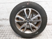 HYUNDAI SANTA FE MK3 18" INCH ALLOY WHEEL WITH DAMAGED TYRE 2013 529102W180