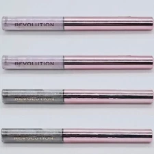 Lot Of 4 Revolution Liquid Eyeliner Chromatic Silver Flash & Lilac Lustre Sealed