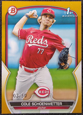 2023 Bowman Draft Paper 1st GOLD /50 Cole Schoenwetter BD-116 Reds
